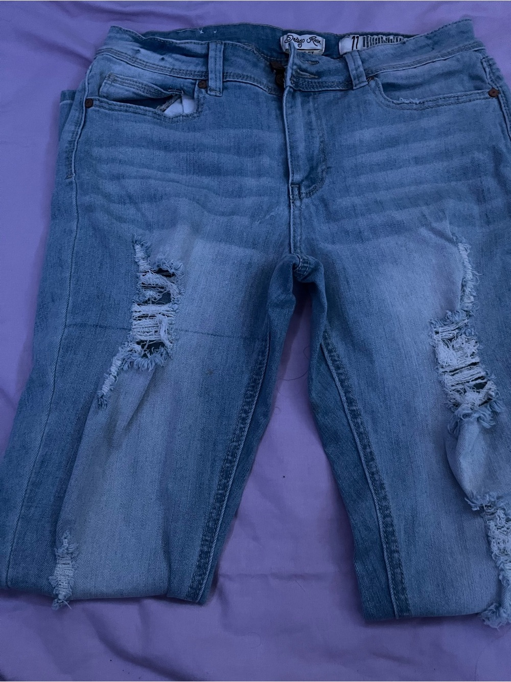dELiA*s Light Blue Distressed Skinny Jeans - Picture 2 of 2